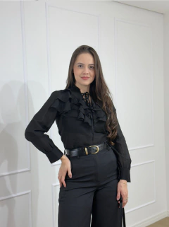 CAMISA BABADO CREPE PAULA - comprar online