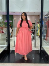 VESTIDO MIDI LINHO FLOR - comprar online