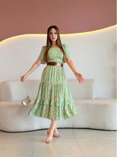 VESTIDO MAX MIDI VISCOLINHO FLORAL LUANA