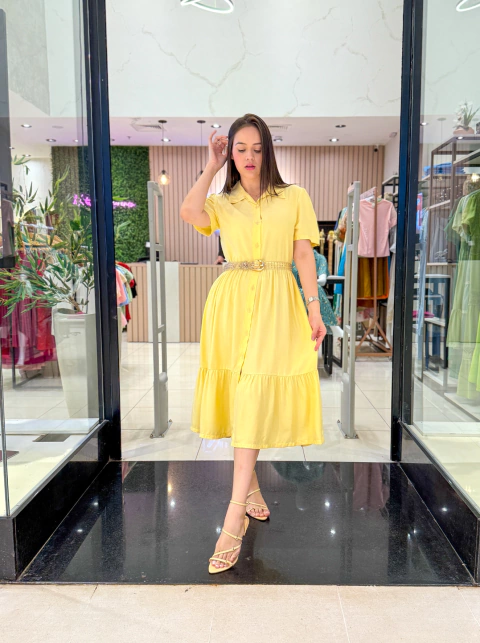CHEMYSE MIDI VISCOLINHO -  Natália Lourenço Moda Modesta