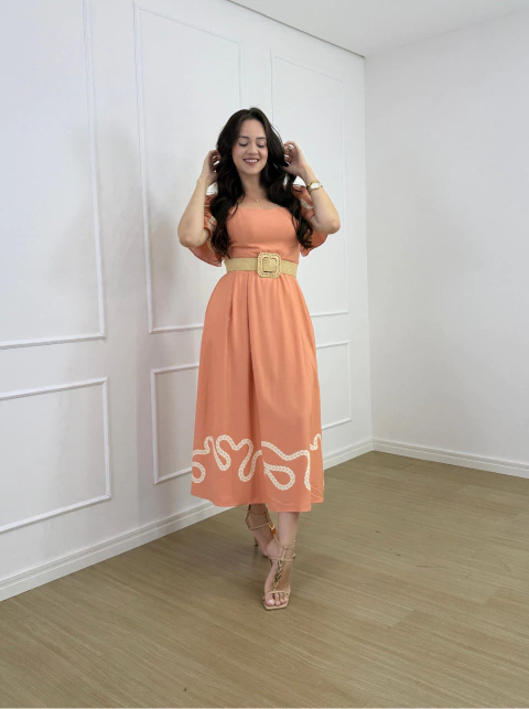 VESTIDO MIDI VISCOLINHO DAIANE - loja online