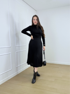 VESTIDO MIDI LÃNZINHA PLISSADO na internet