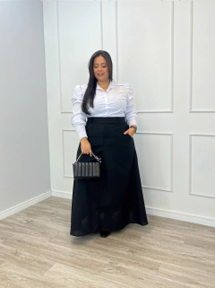 SAIA MIDI LINHO PLUS -  Natália Lourenço | Moda Feminina e Acessórios