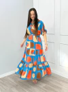 VESTIDO LONGUETE CREPE ESTAMPADO -  Natália Lourenço | Moda Feminina e Acessórios