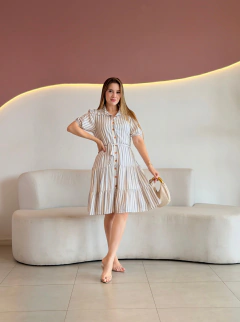 CHEMISE CURTA LISTRADO VISCOLINHO PENELOPE