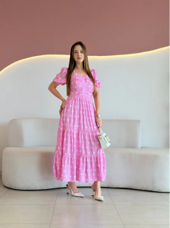 VESTIDO MAX MIDI VISCOLINHO POÁ JAMILE