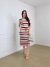 VESTIDO MIDI CONFY LISTRADO GOLA REDONDA ANNA