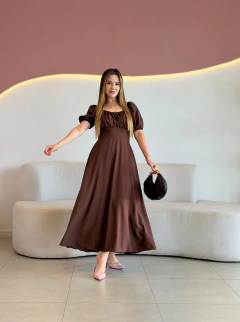 VESTIDO MAX MIDI CREPE LORENA
