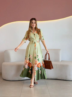 CHEMISE LONGUETE VISCOLINHO FLORAL ALEXANDRA