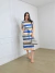 VESTIDO MIDI CONFY LISTRADO GOLA REDONDA ANNA -  Natália Lourenço | Moda Feminina e Acessórios
