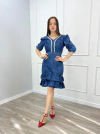 VESTIDO CURTO JEANS C/ FAIXA
