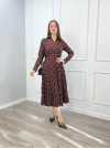 VESTIDO MIDI XADREZ PLISSADO ROBERTA