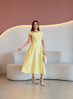 VESTIDO MAX MIDI ALFAIATARIA C/ AMARRAÇÃO GEIZE