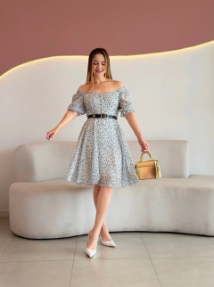 VESTIDO CURTO CHIFFON FLORAL VANESSA