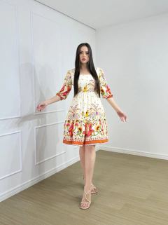 VESTIDO CURTO ESTAMPADO - comprar online