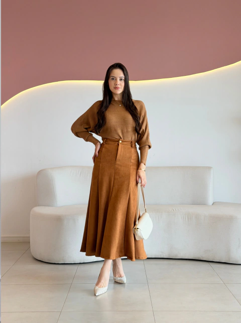 SAIA MAX MIDI SUEDE TELMA na internet