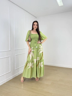 VESTIDO LONGUETE ESTAMPADO ELIANE - comprar online
