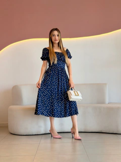VESTIDO MAX MIDI VISCOLINHO POÁ KELLY