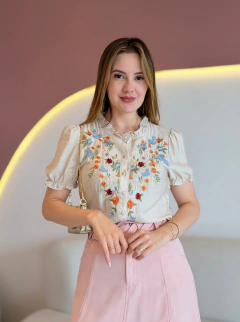 CAMISA MANGA CURTA CREPE CLARICE
