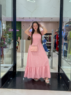 Imagem do VESTIDO LONGO CREPE DE SEDA LASTEX FLORAL