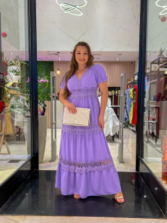 VESTIDO LONGO RENDA NAYANE - comprar online