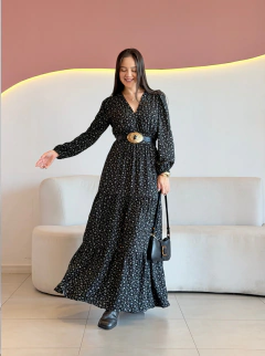 VESTIDO LONGO VISCOLINHO FLORAL ZOE