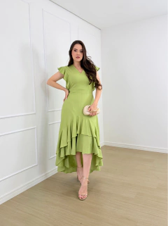 VESTIDO LONGUETE LINHO MULLET GABRIELLE - comprar online