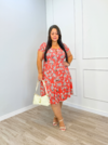 VESTIDO CURTO BOTÕES ESTAMPADO PLUS - comprar online