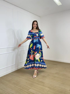 VESTIDO MAX MIDI ESTAMPADO PAMELA - comprar online