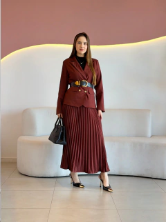 CONJUNTO MAX MIDI PLISSADO TASSIA