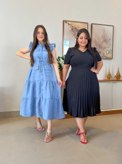 Imagem do VESTIDO MIDI PLISSADO PLUS