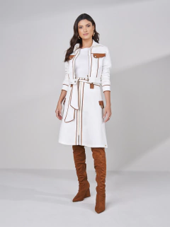 Jaqueta Sarja Com Zíper e Vivo Resinado Titanium Jeans