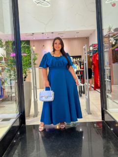 VESTIDO MIDI ALFAIATARIA FLOR - loja online