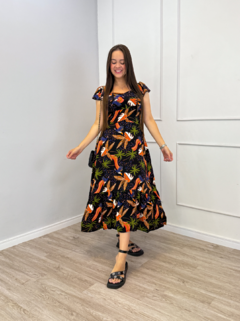 Imagem do VESTIDO MIDI VISCOLINHO ESTAMPADO