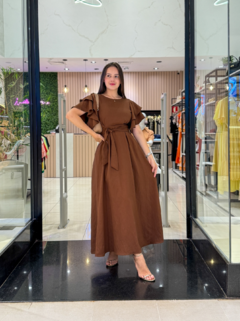 VESTIDO MAX MIDI SENSORIAL MANGA PRINCESA - comprar online