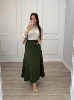 SAIA MIDI ALFAIATARIA C/ CINTO - comprar online
