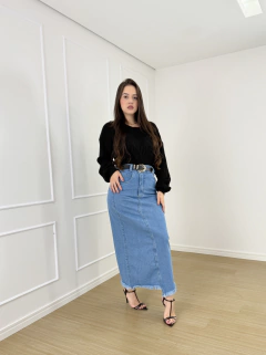 SAIA LONGUETE JEANS DESFIADA - comprar online