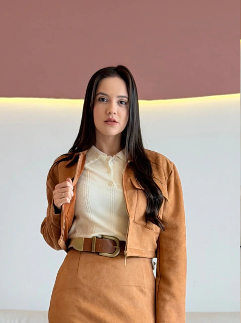 BLUSA MANGA LONGA GOLA POLO MODAL SAMIRA