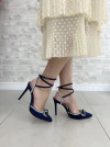 SCARPIN SUEDE PEDRARIAS AZUL MARINHO SALTO 11cm