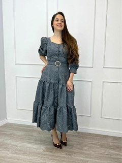 VESTIDO MIDI COURO DÉBORA - loja online