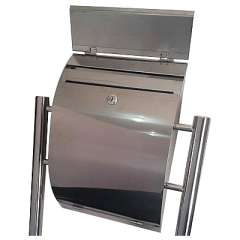 CAIXA DE CORREIO INOX ARQUEADA COM PEDESTAL - comprar online