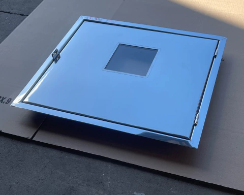 Tampa de Inox com visor de vidro para Hidrômetro