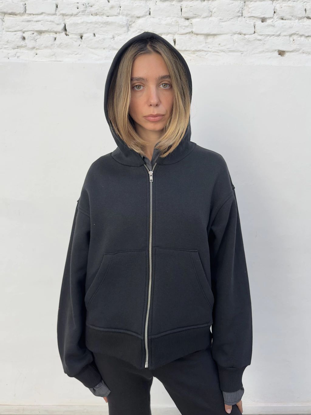 HOODIE COTTON-NEGRO