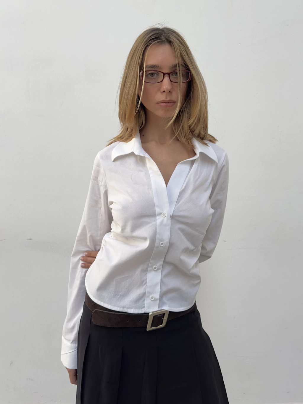 CAMISA SLIM V - BLANCO