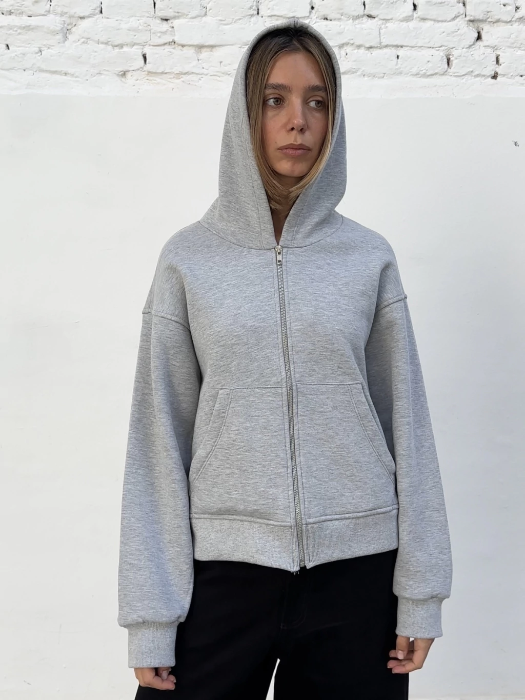 HOODIE COTTON-GRIS