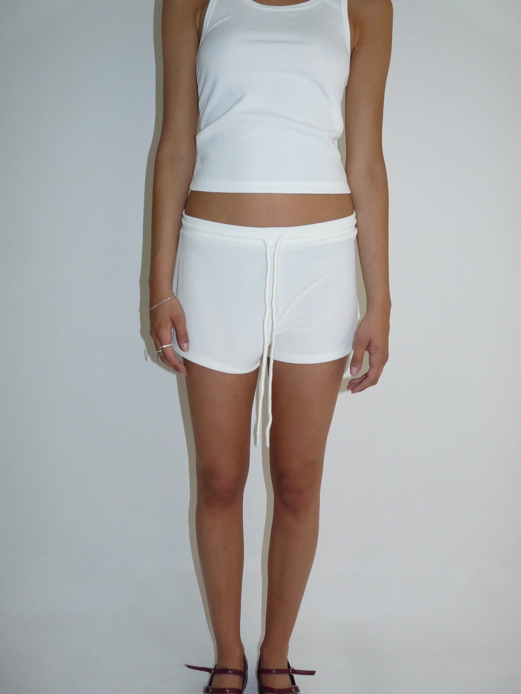 MINI BASIC SHORT MICRORIB BLANCO