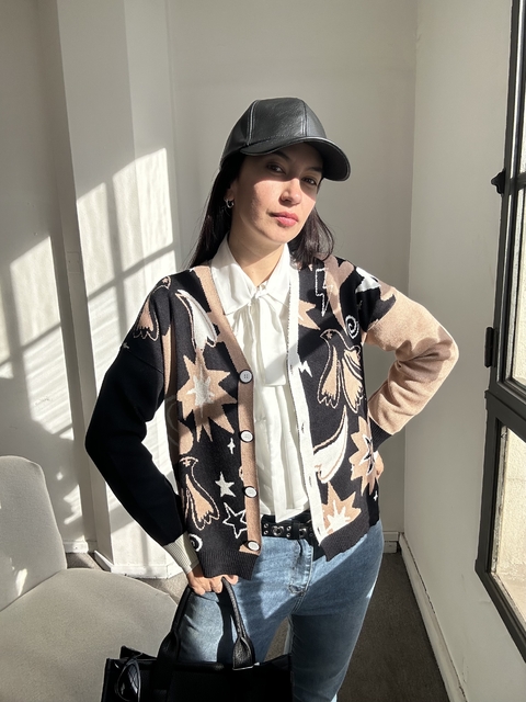 Cardigan Galaxia Negro - comprar online