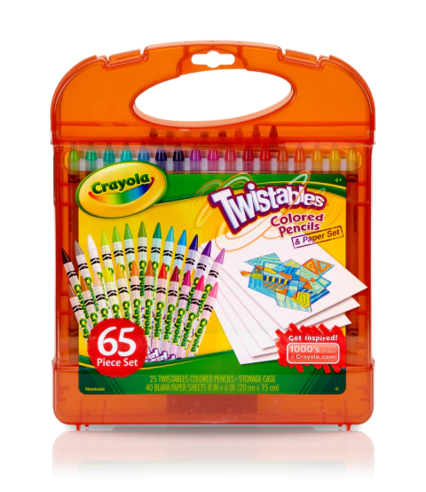 Kit Lápices Twistables Retráctiles x 65 Piezas