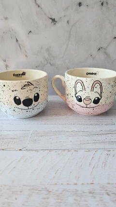 Taza bicolor stitch - tienda online