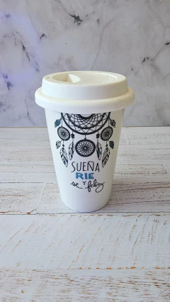 Taza Transportable con tapa silicona - FannMugg